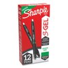 Sharpie S-Gel High-Performance Gel Pen, Retractable, Medium 0.7 mm, Green Ink, Black Barrel, PK12 PK 2126216